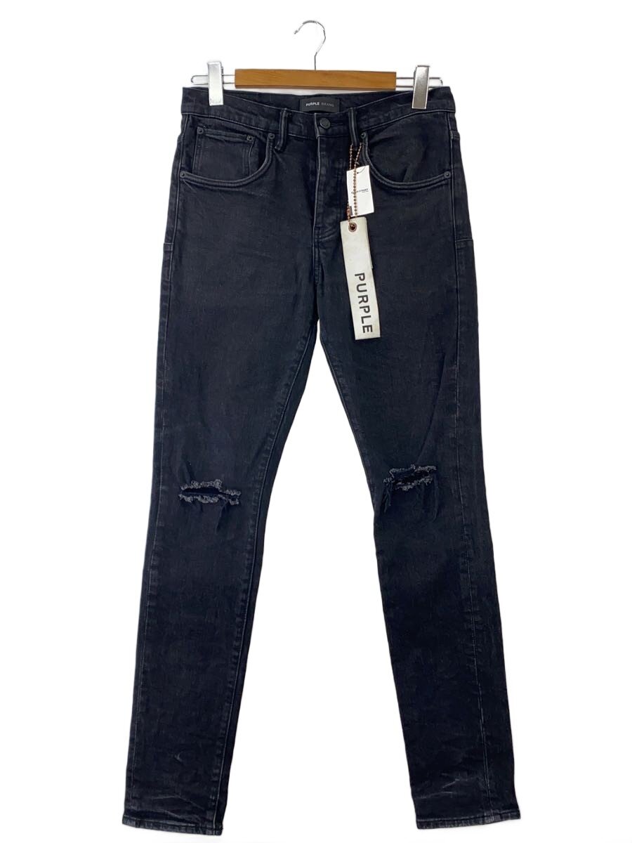 【中古】PURPLE BRAND◆スキニーパンツ/30/綿織物/BLK/無地/P002//【メンズウェア】