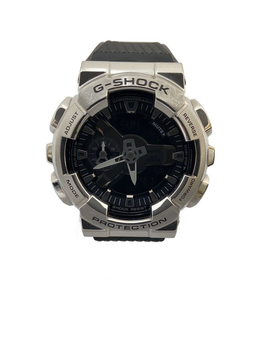 【中古】CASIO◆石英ウオッチ_G-SHOCK/アナログ/天然ゴム/BLK/BLK//【服飾雑貨他】