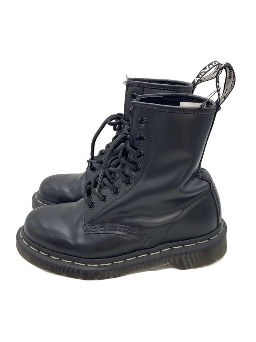 【中古】Dr.Martens◆レースアップブーツ/UK3/BLK/1460 WHITE STICH/8大広間ブーツ【シューズ】