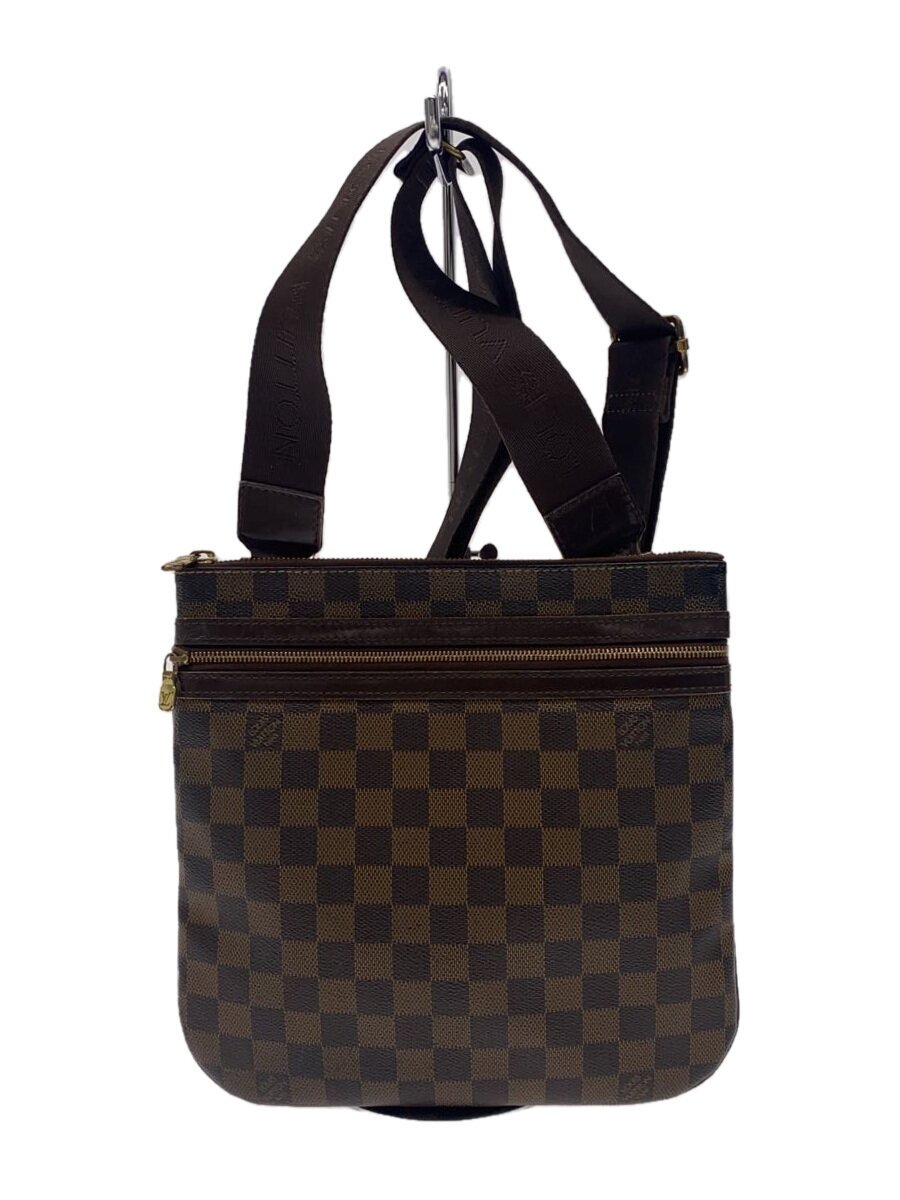 【中古】LOUIS VUITTON◆ポシェット・ボスフォール_ダミエ・エベヌ_BRW/PVC/BRW/総柄【バッグ】｜2ｎｄ STREET 店