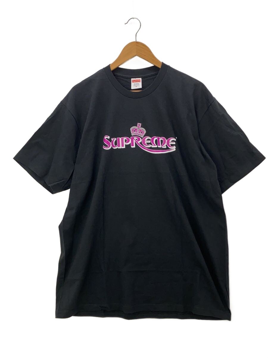 【中古】Supreme◆23SS CROWN TEE/XL/綿織物/BLK/無地【メンズウェア】