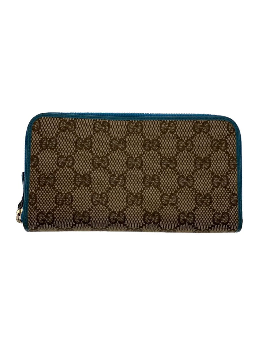 【中古】GUCCI◆長紙入れ_GG帆布/帆布/BLU/総柄/レディース//【服飾雑貨他】