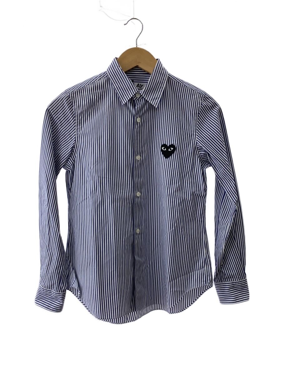 【中古】PLAY COMME des GARCONS◆長袖プルオーバー/S/綿織物/NVY/AZ-B017/? NULL ?【レディースお召しもの】