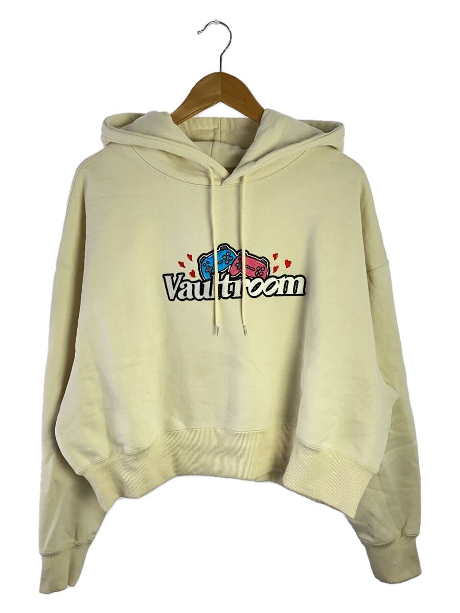【中古】vaultroom◆two play womens cropped hoodie/パーカー/one/綿織物/WHT【レディースお召しもの】