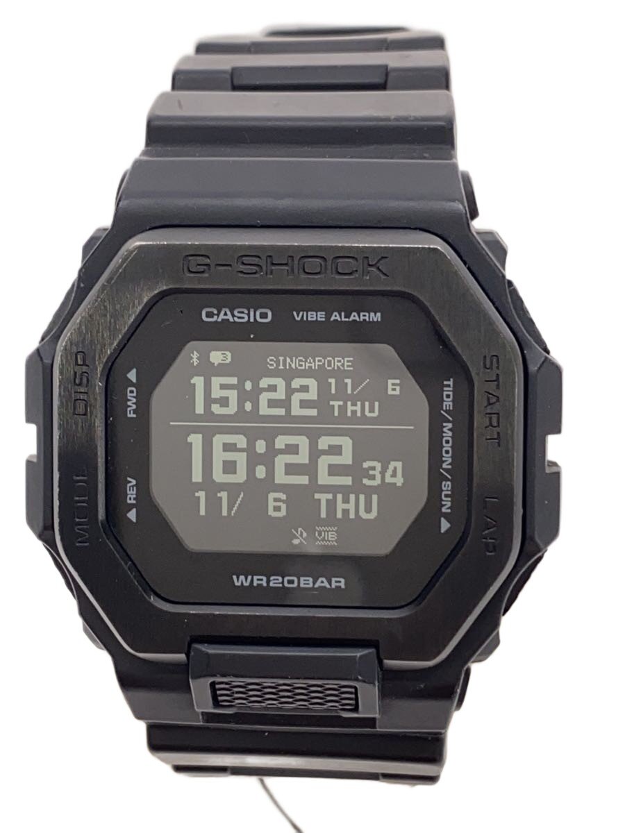【中古】CASIO◆石英ウオッチ_G-SHOCK/デジタル/天然ゴム/BLK/BLK/SS【服飾雑貨他】