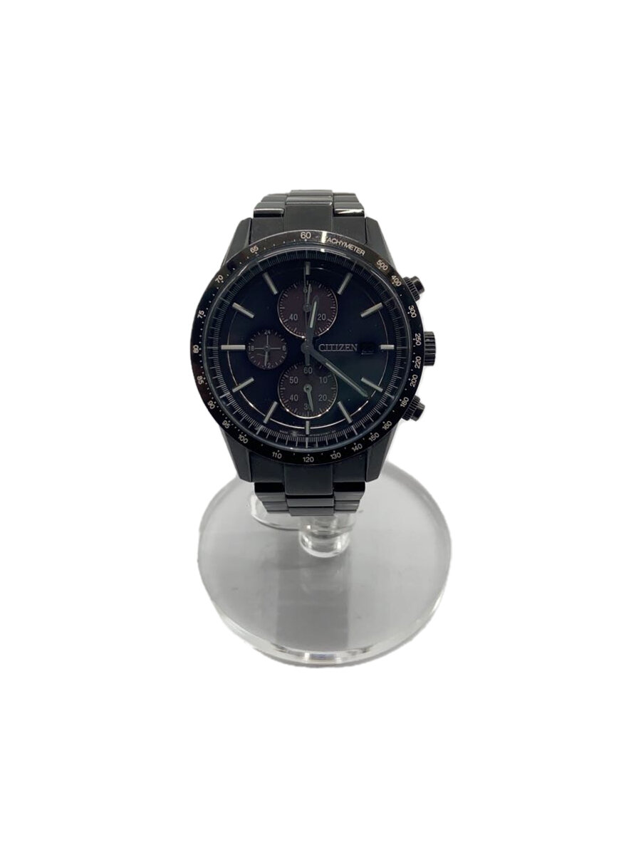 【中古】CITIZEN◆シチズン/ソーラーウオッチ/アナログ/ステンレス鋼/BLK/BLK/SS/B612-S096103【服飾雑貨他】