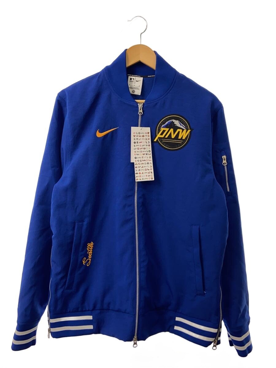 【中古】NIKE◆スポーツウェアー/フルジップボンバージャケット/マリナーズ/野球/M/BLU/015D-03AV【スポーツ】