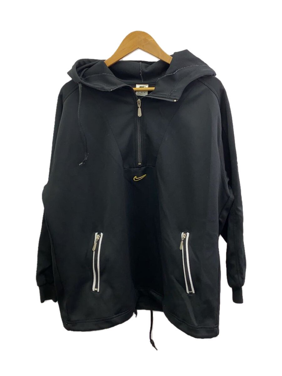 【中古】NIKE◆90s/白引き船/パーカー/XL/ポリエステル/BLK/S8-YNG【メンズウェア】