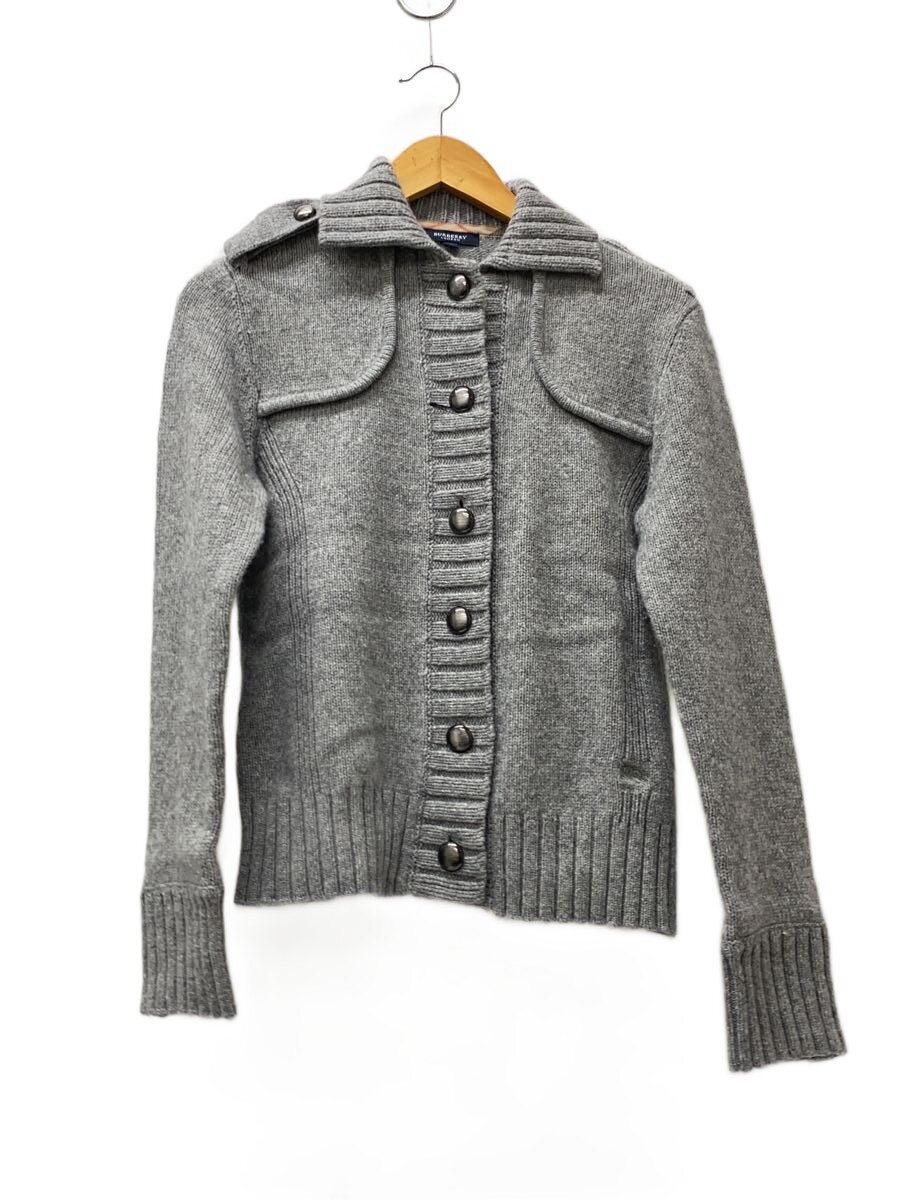 【中古】BURBERRY LONDON◆ジレー(朦々たる)/2/羊毛/GRY/無地/FB070-931-08//【レディース御召しもの】