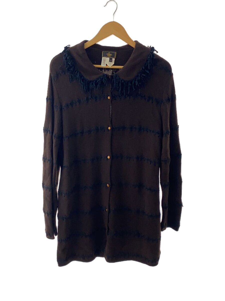 【中古】FENDI◆90s/ジレー(朦朦たる)/--/羊毛/BRW/無地【レディース御召しもの】