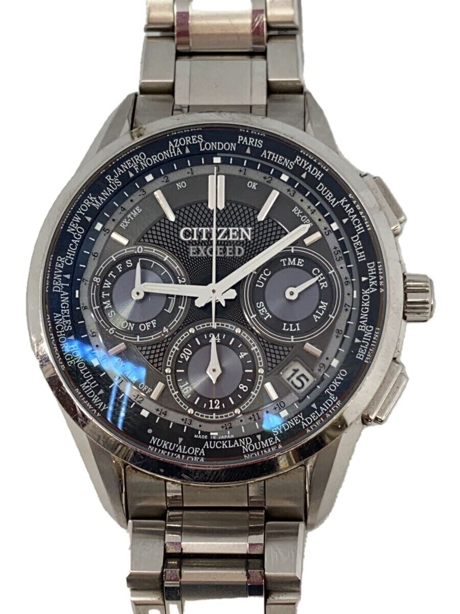 【中古】CITIZEN◆EXCEED/ソーラー/アナログ/ステンレス鋼/SLV/SLV/CC9050-53E//【服飾雑貨他】