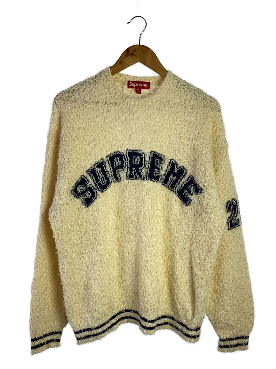 【中古】Supreme◆25SS/Texture Arc Sweater/編み物・スウェーター(朦々たる)/M/ポリエステル/CRM/無地//【メンズウェア】