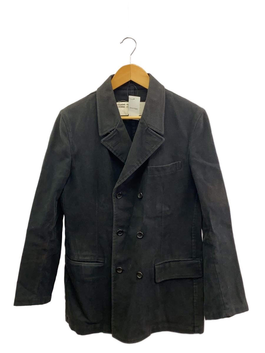 【中古】COMME des GARCONS HOMME HOMME◆テーラードジャケット/S/綿織物/BLK/集積回路-J008/AD2001【メンズウェア】