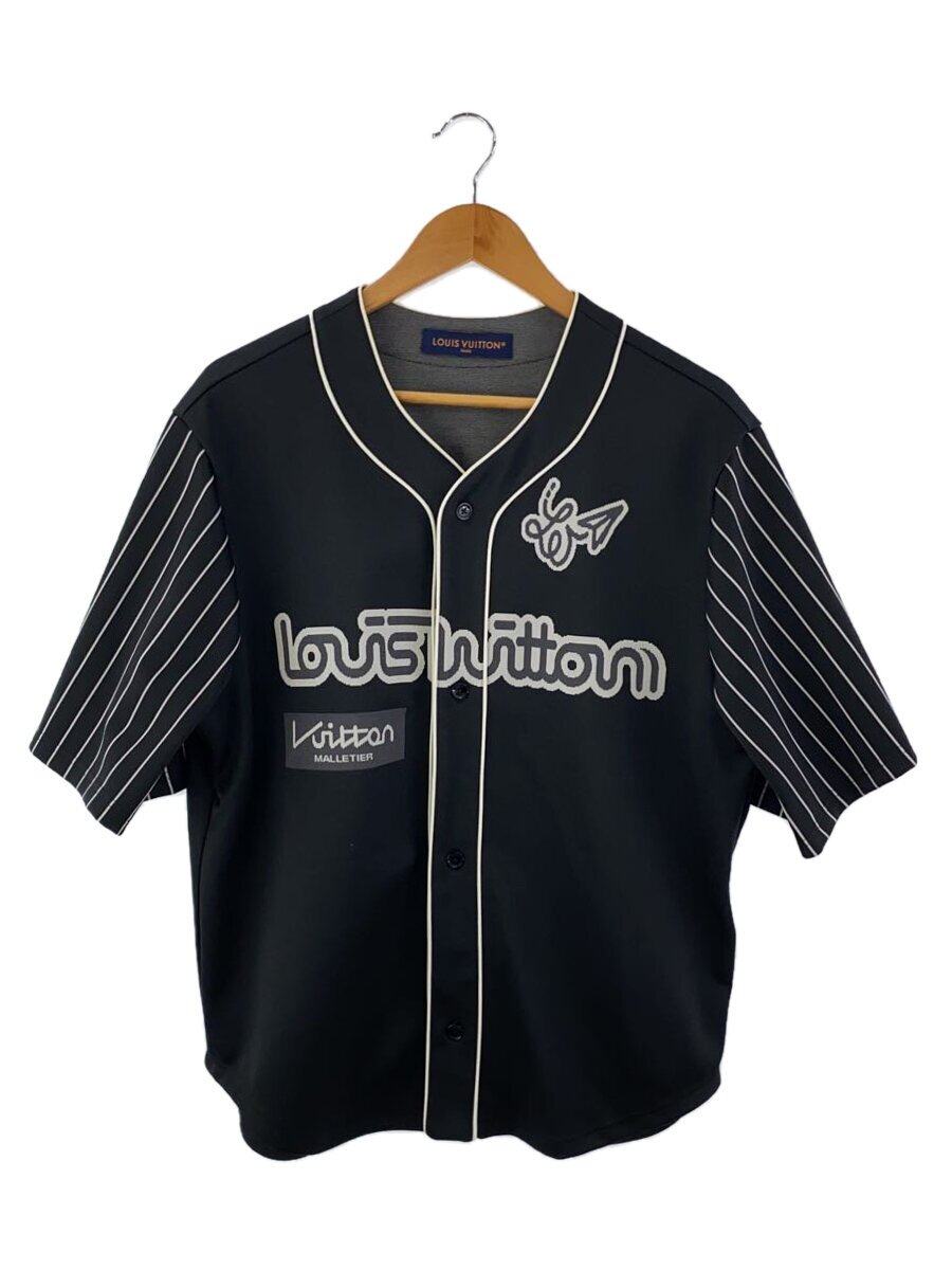 【中古】LOUIS VUITTON◆半袖プルオーバー/S/ポリエステル/BLK【メンズウェア】
