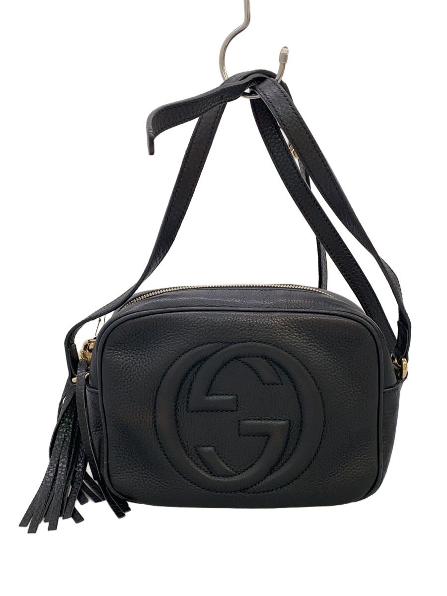 【中古】GUCCI◆スモール・ディスコバッグ_ソーホー/レザー/BLK【バッグ】｜2ｎｄ STREET 店