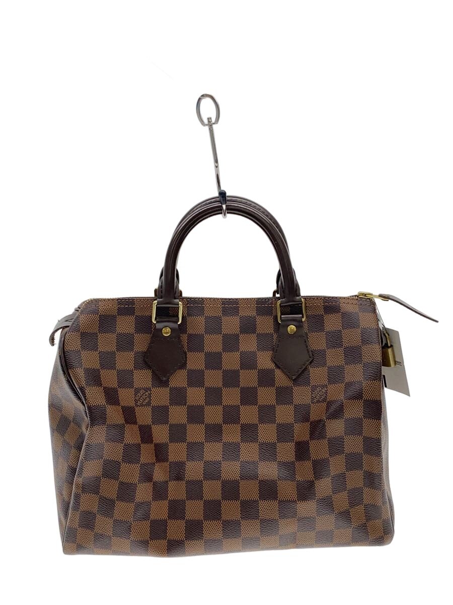 【中古】LOUIS VUITTON◆1)スピーディ30_ダミエ・エベヌ/PVC/BRW【御徒面子】