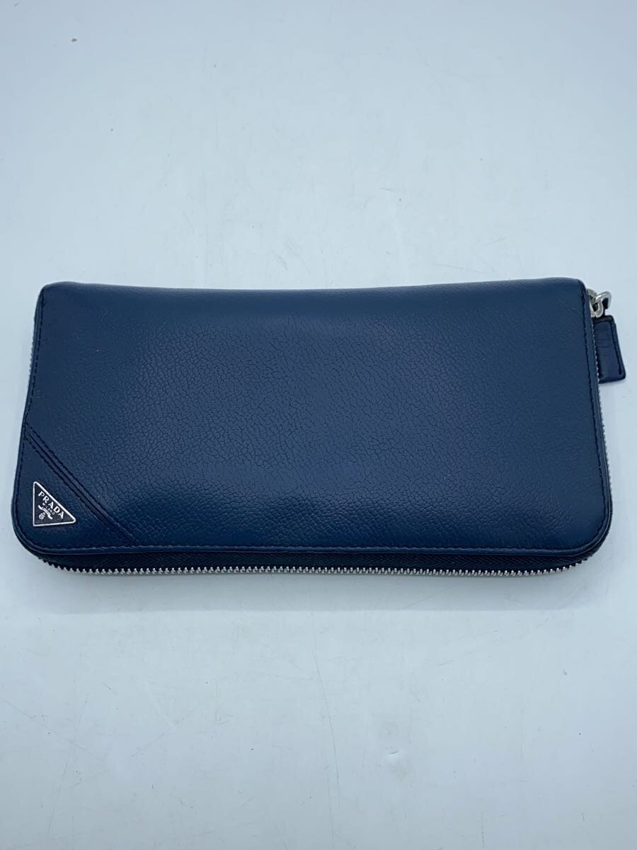 【中古】PRADA◆長札入れ/なめし革/NVY/メンズ/2ML317//【服飾雑貨他】
