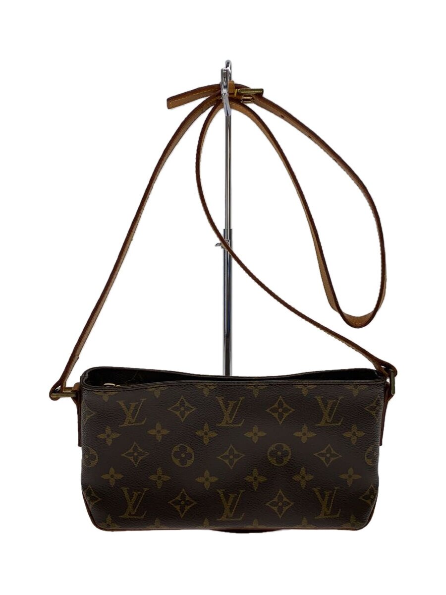 【中古】LOUIS VUITTON◆トローター_モノグラム・帆布_BRW/PVC/BRW【御徒面子】