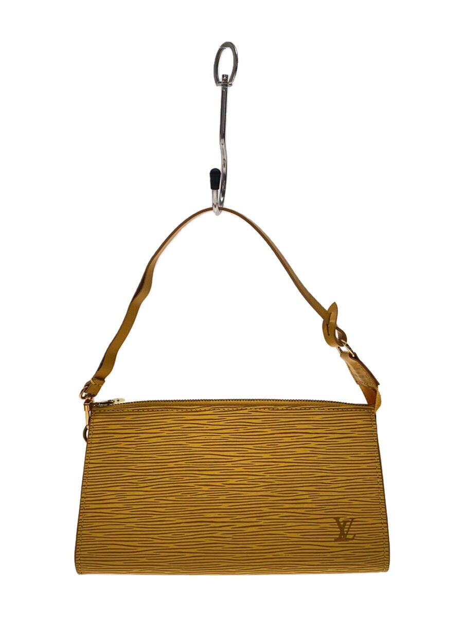 【中古】LOUIS VUITTON◆ポシェット・アクセソワール_エピ_YLW/なめし革/YLW【御徒面子】