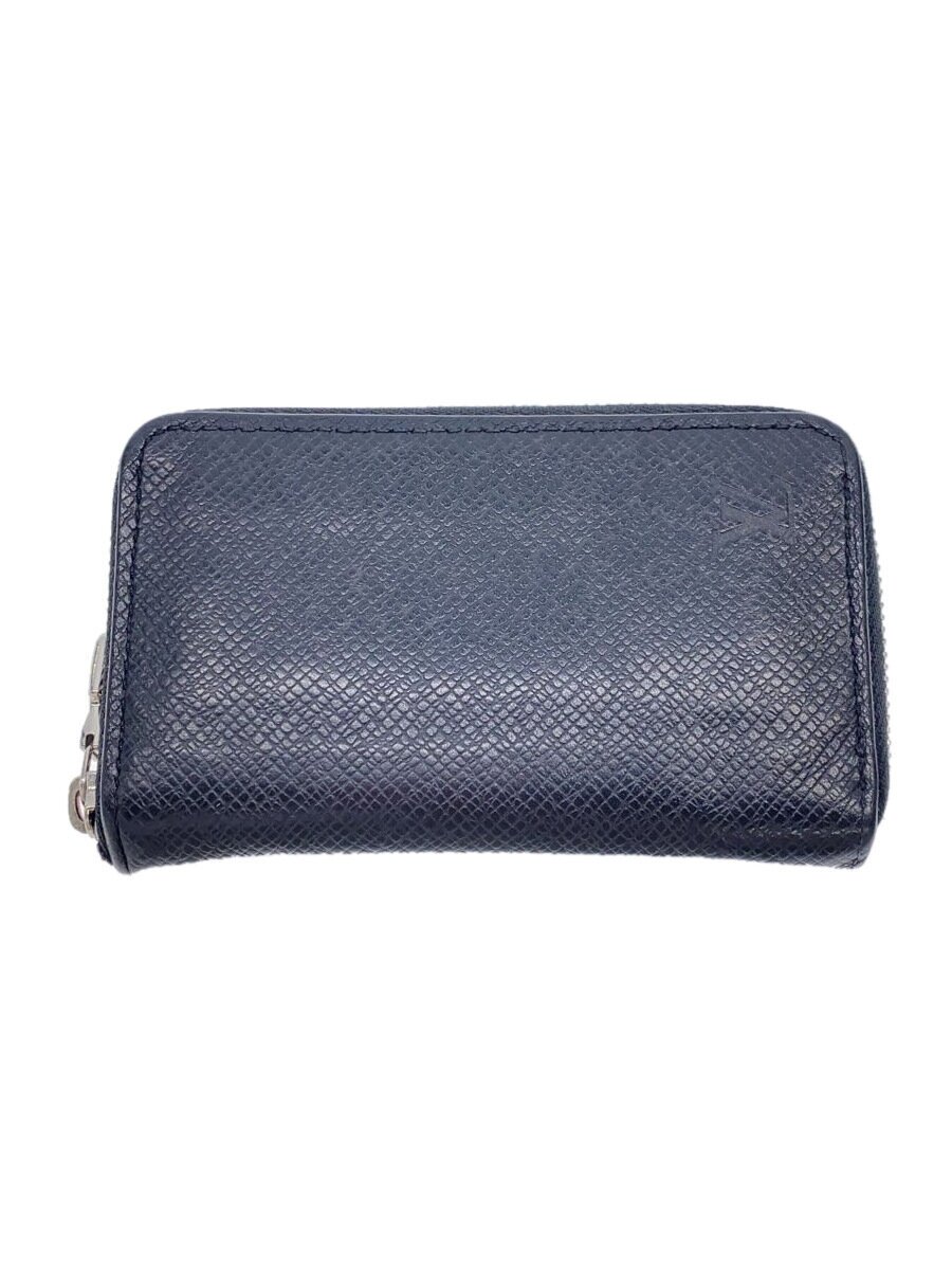 【中古】LOUIS VUITTON◆ジッピー・コインパース_五分五分ガ_BLK/牛皮/BLK/メンズ//【服飾雑貨他】