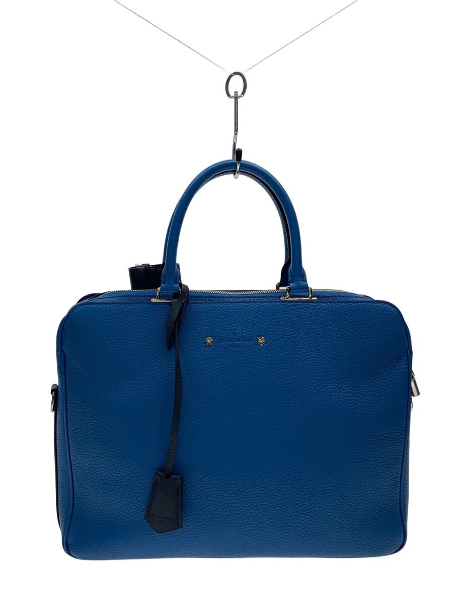 【中古】LOUIS VUITTON◆アルマンド・ブリーフケースMM_トリヨン_BLU/牛皮/BLU//【御徒面子】