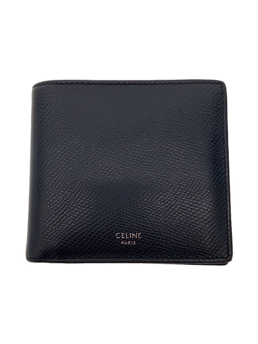 【中古】CELINE◆2つ折り紙入れ/--/NVY/メンズ【服飾雑貨他】