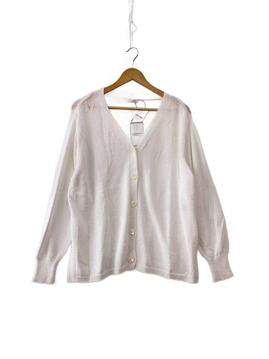 【中古】IENA◆24SS/コットンナイロンテープヤーンカーディガン/FREE/綿織物/WHT/24-080-900-1120//【レディースお召しもの】