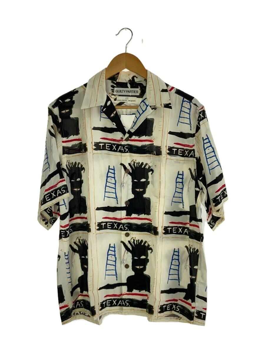 【中古】WACKO MARIA◆半袖プルオーバー/S/人絹/WHT/総柄/03-5708-5277//【メンズウェア】