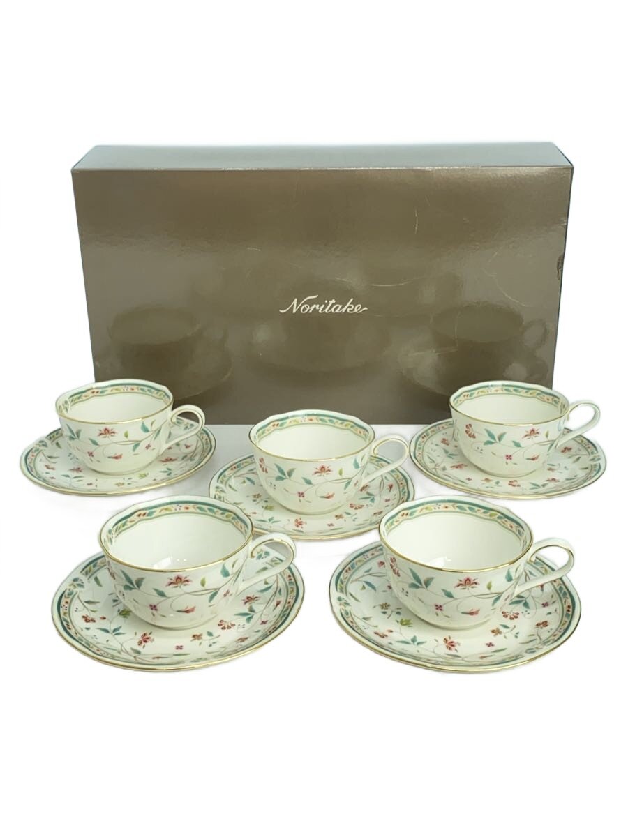 【中古】Noritake◆カップ&ソーサー/5点セット/WHT/F59387A/4409【キッチン用品】