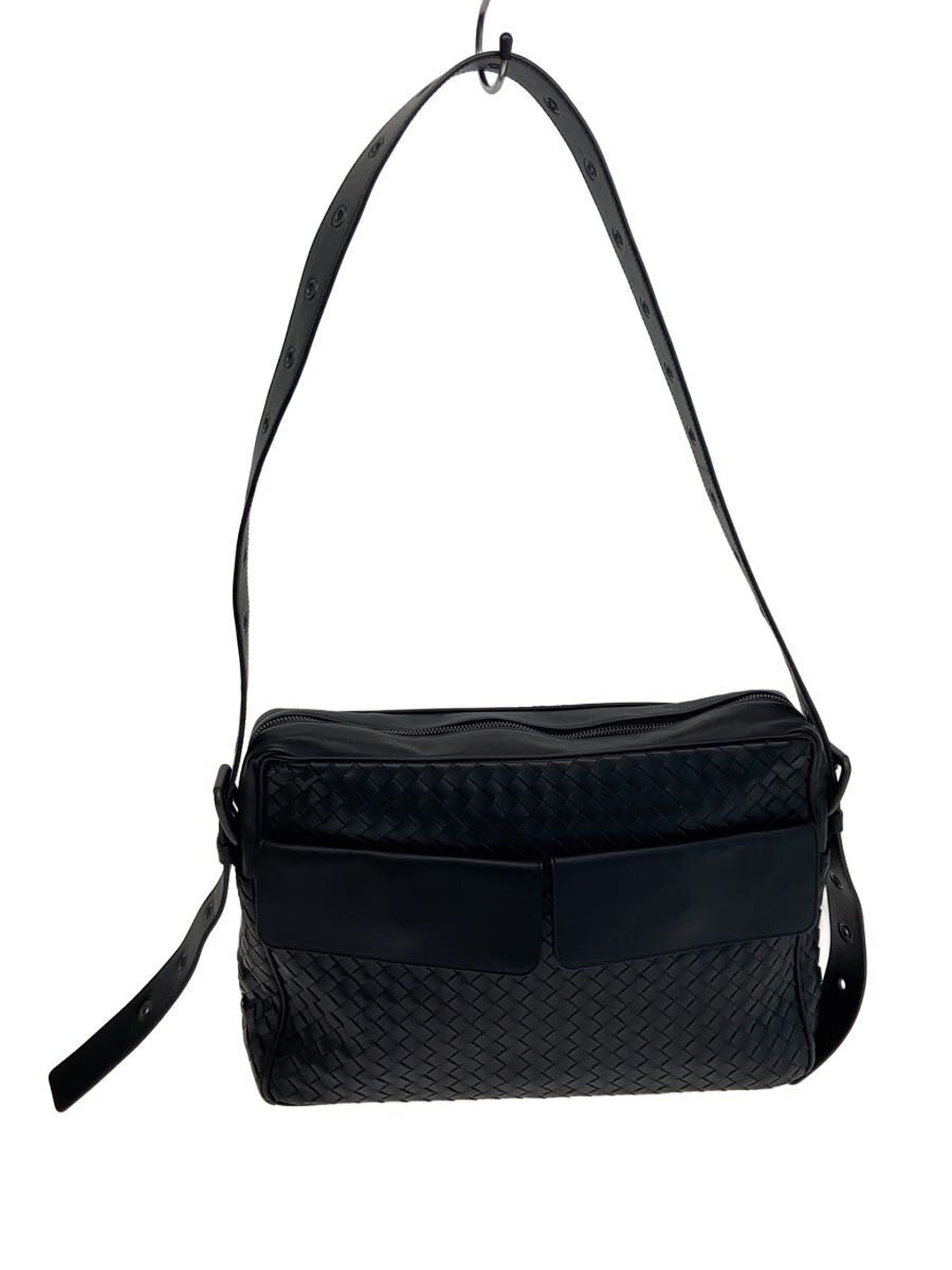 【中古】BOTTEGA VENETA◆ショルダーバッグ/--/BLK/無地/B03360647J【御徒面子】