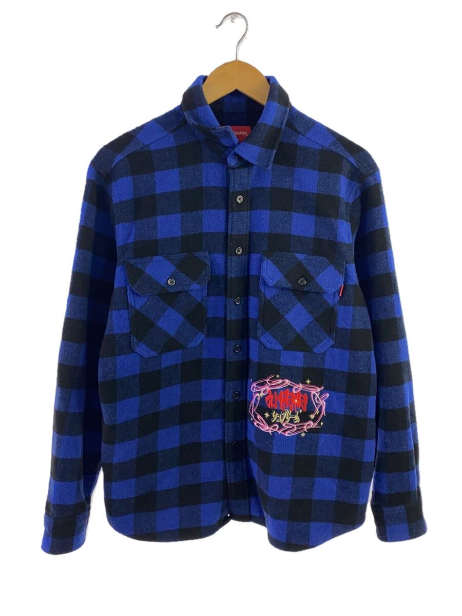 【中古】Supreme◆上衣/S/ポリエステル/青み/照合のしるし【メンズウェア】