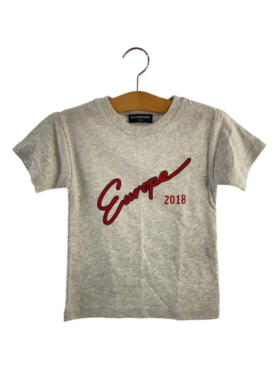 【中古】BALENCIAGA◆europe tee/ティーシャツ/大いさ2/綿織物/GRY【キッズ】