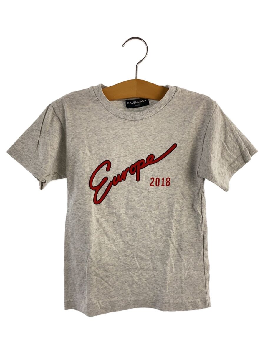 【中古】BALENCIAGA◆europe tee/ティーシャツ/大いさ4/綿織物/GRY【キッズ】