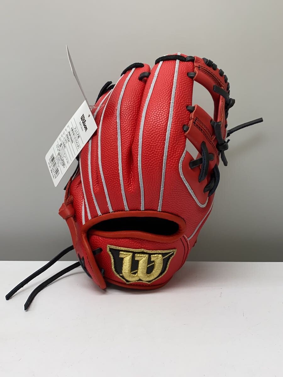 【中古】Wilson◆ベースボール機材/右利き用/RED/D-MAX 御坊さん軟式 御坊っちゃん用 内野手手用【運動競技】 スポーツ・アウトドア-設備・備品