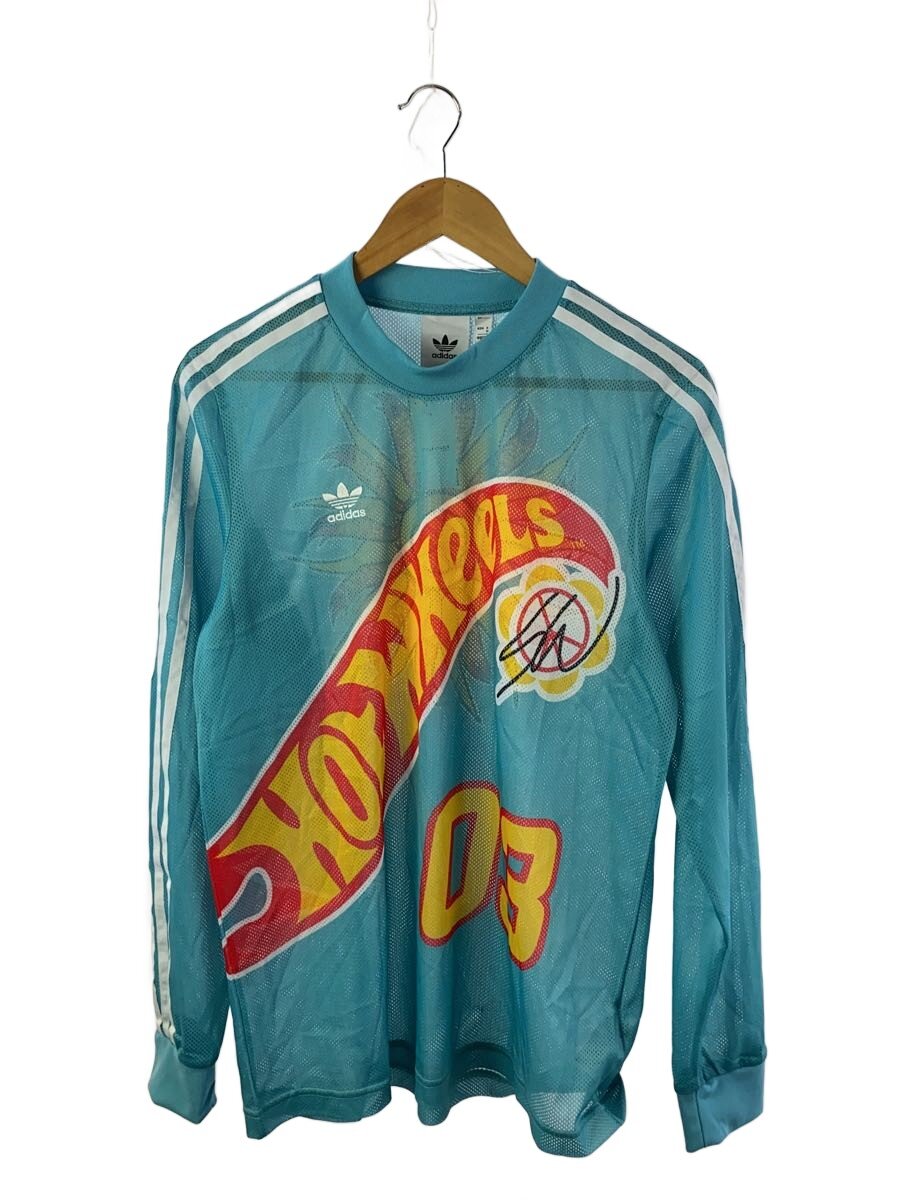 【中古】adidas◆カットソー/M/ポリエステル/BLU/ht6581【メンズウェア】