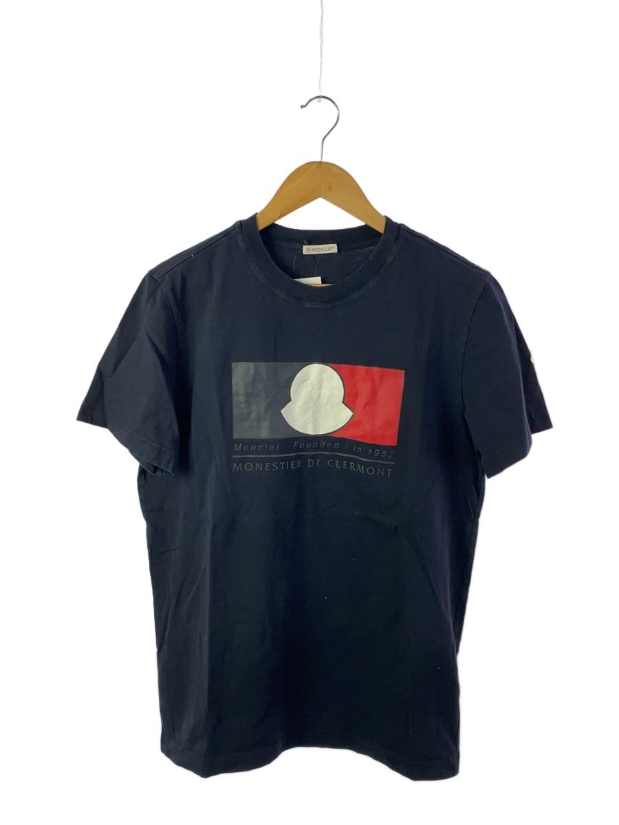 【中古】MONCLER◆ティーシャツ/M/綿織物/NVY/j10918c00019 8390t【メンズウェア】