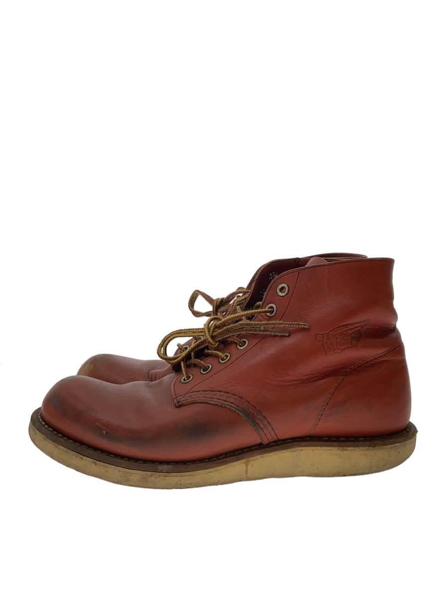 【中古】RED WING◆レースアップブーツ・6インチクラシックプレーントゥ/US7.5/RED/なめし革【シューズ】