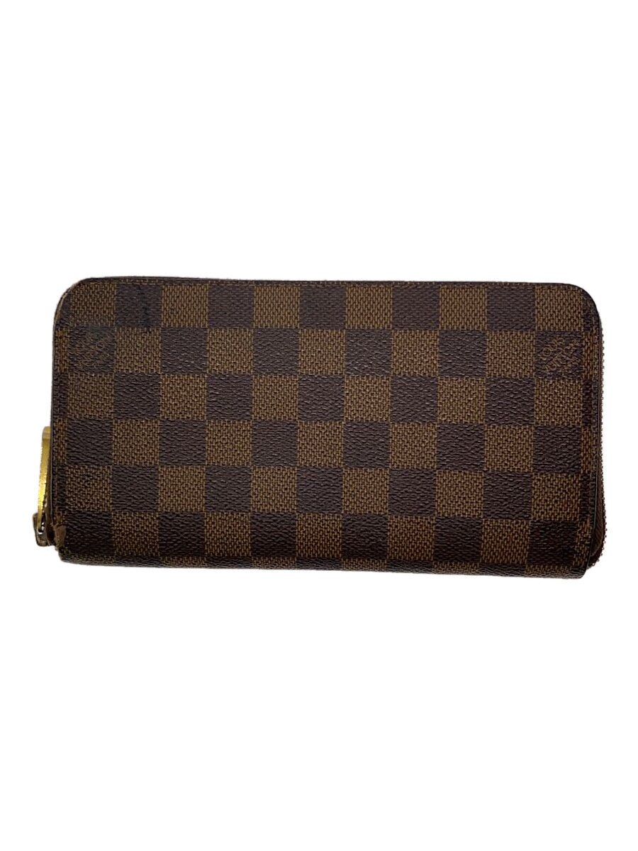 【中古】LOUIS VUITTON◆2)ジッピー・ウォレット_ダミエ・エベヌ_BRW_ブラウン/PVC/BRW/メンズ【服飾雑貨他】