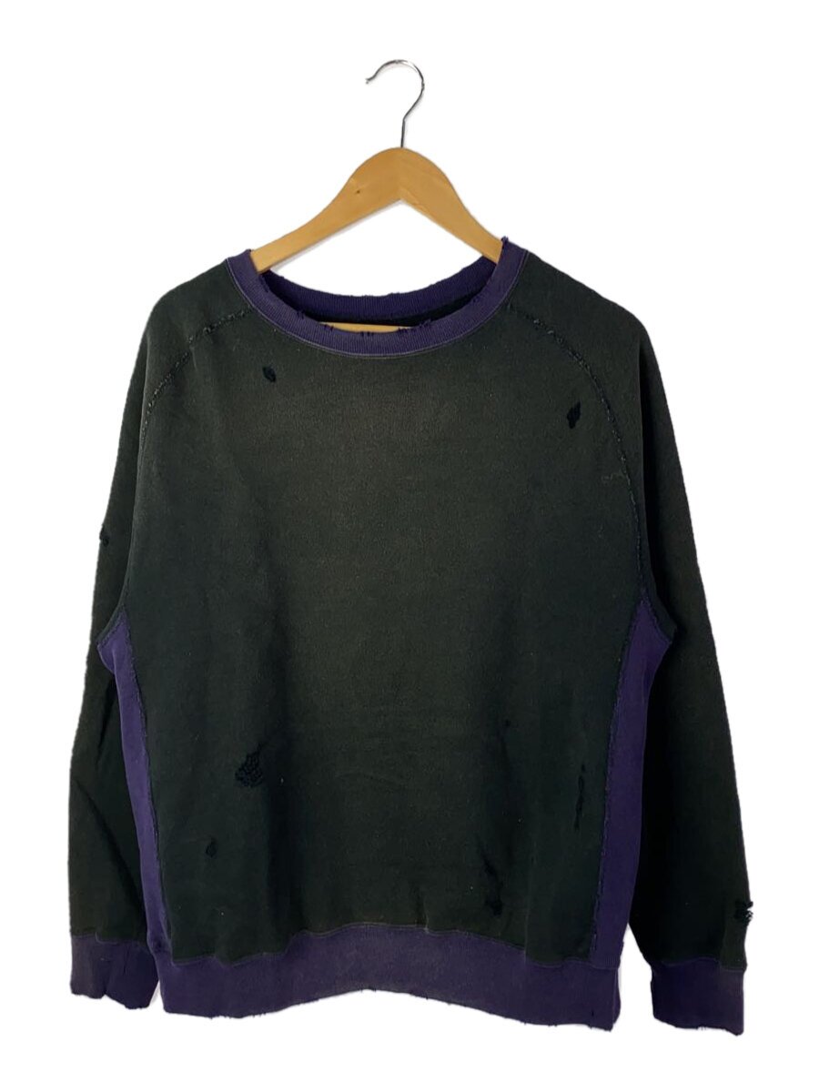 【中古】Needles◆24SS/2-Tone C/N Sweat Shirt/不都合製作流汗/M/綿織物/BLK/PU292【メンズウェア】