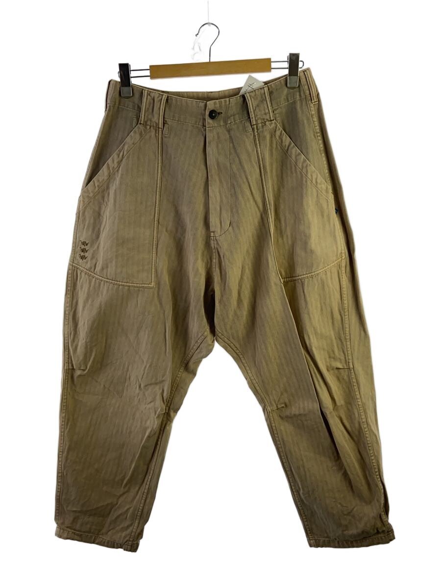 【中古】Liberaiders◆GARMENTDYED HERRINGBONE PANTS/引っ切り無いズボン下/M/綿織物/BEG/717042201//【メンズウェア】