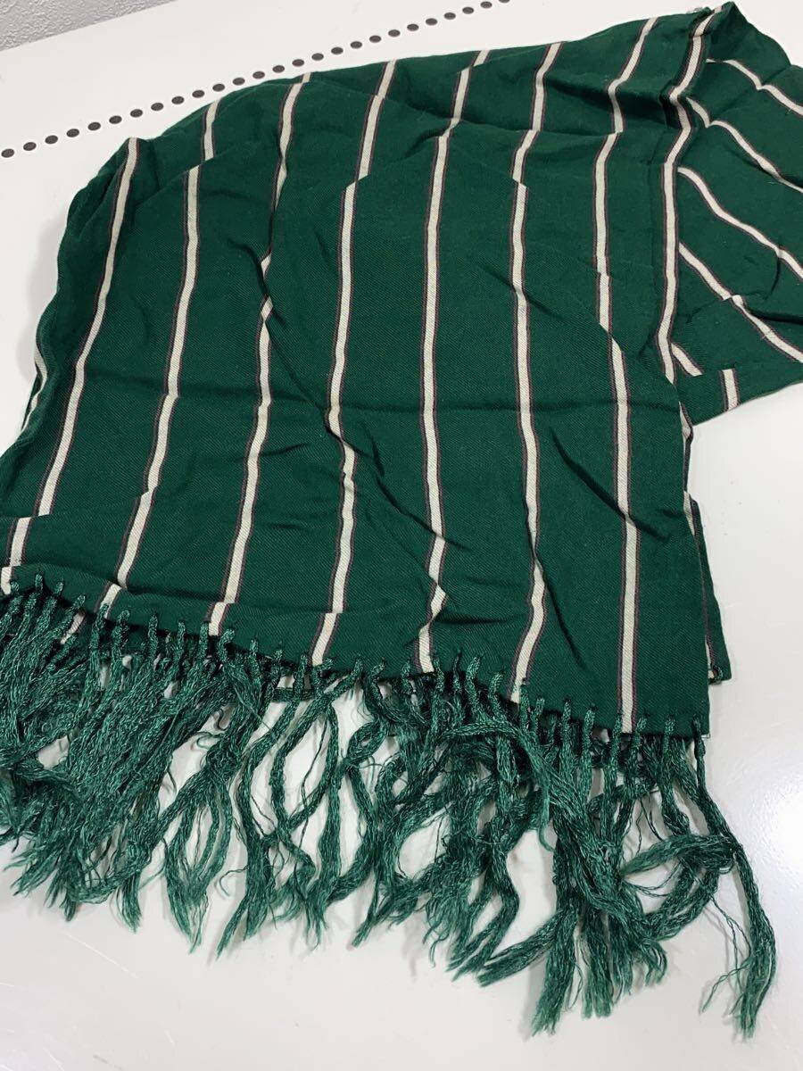 【中古】TOOTAL SCARF/えり巻き/人絹/GRN/縞模様/メンズ//【服飾雑貨他】