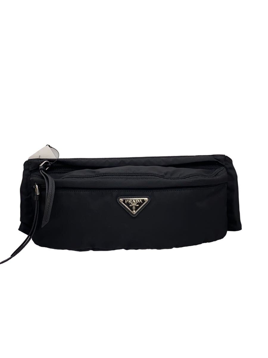 【中古】PRADA◆プラダ/酉の方角御徒面子/ナイロン/BLK/無地【御徒面子】