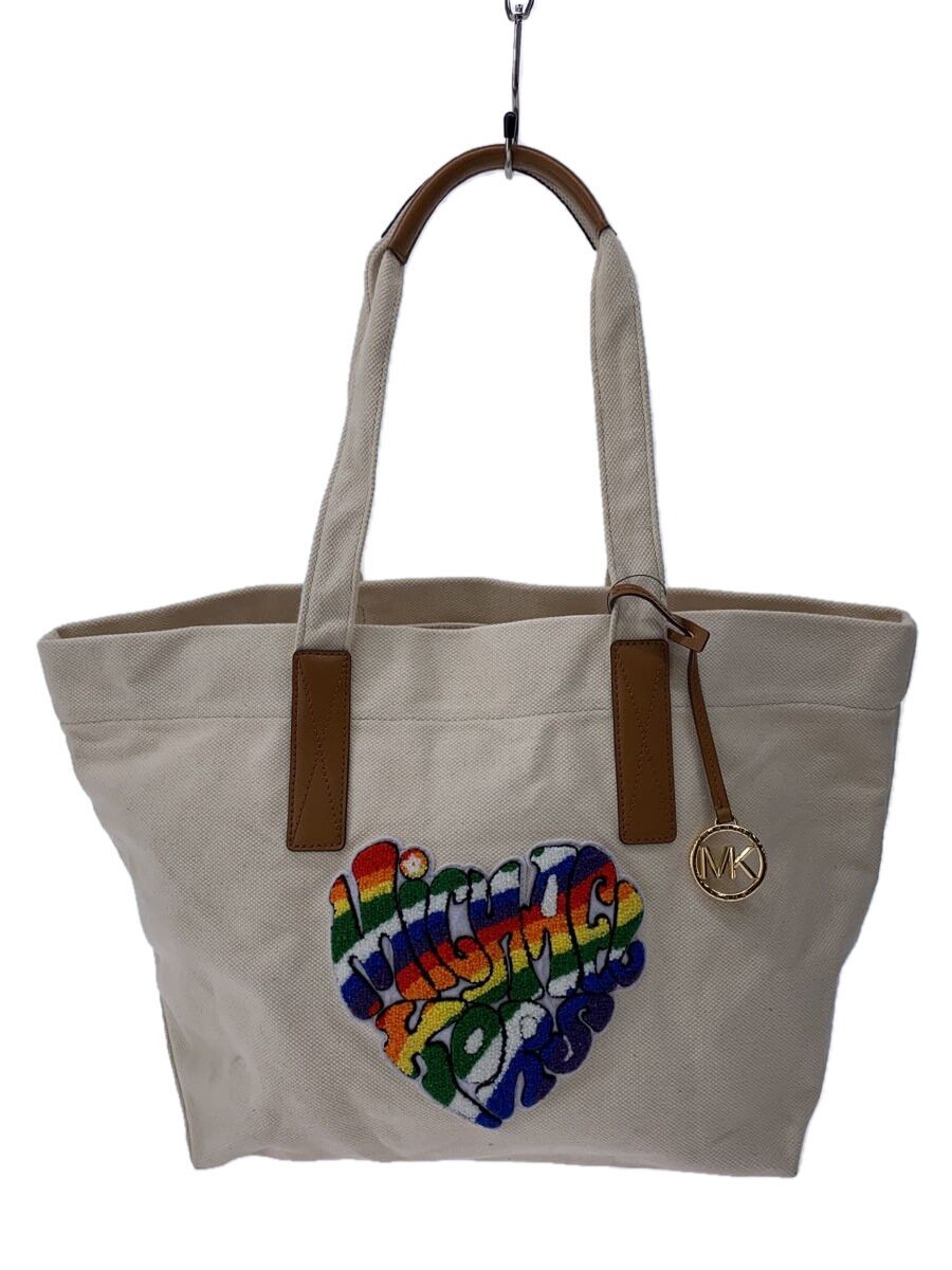 【中古】MICHAEL KORS◆THE MICHAEL BAG/MK引きつける/トートバッグ/ハンドバック/WHT/30T1G01T3C【御徒面子】