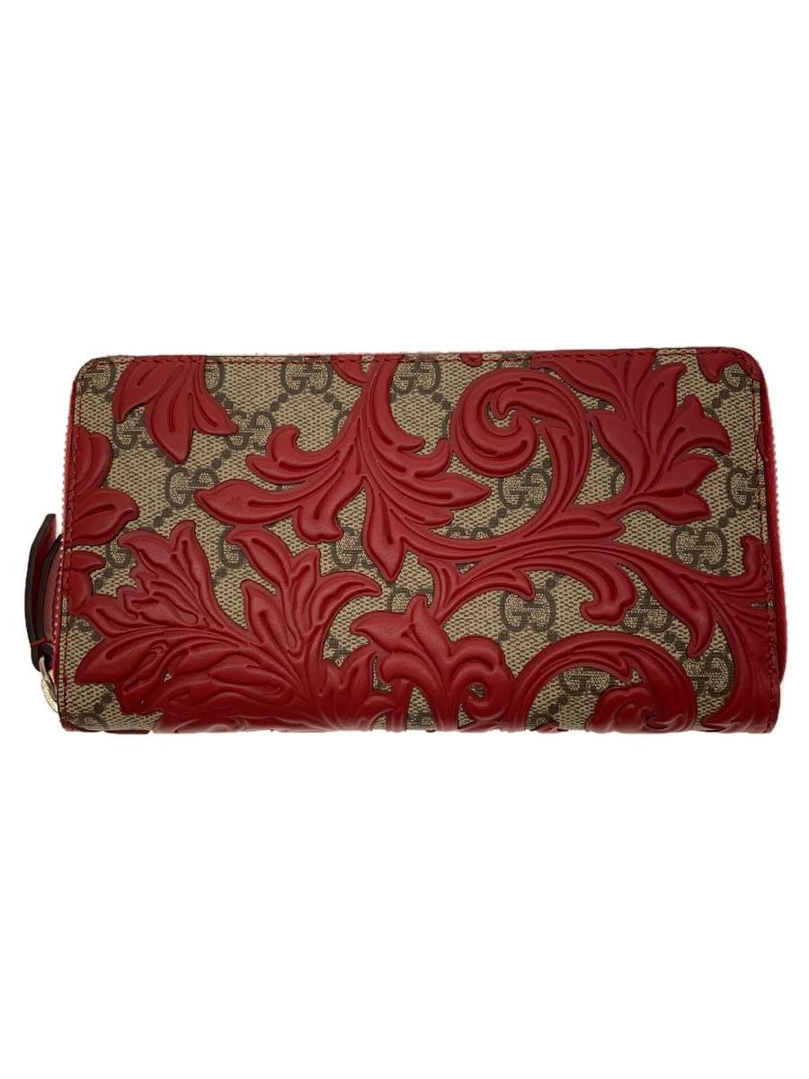 【中古】GUCCI◆長札入れ/--/RED/レディース【服飾雑貨他】