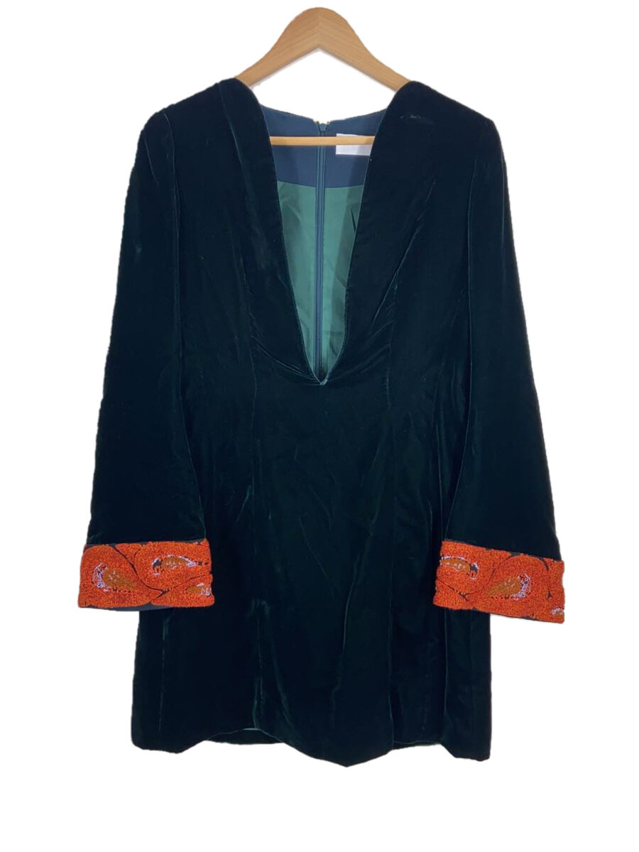 【中古】mame kurogouchi◆Embroidered Velvet Plunge Mini Dress/2/レーヨン/BLK/MM22FW-DR016//【レディースウェア】｜2ｎｄ STREET 店