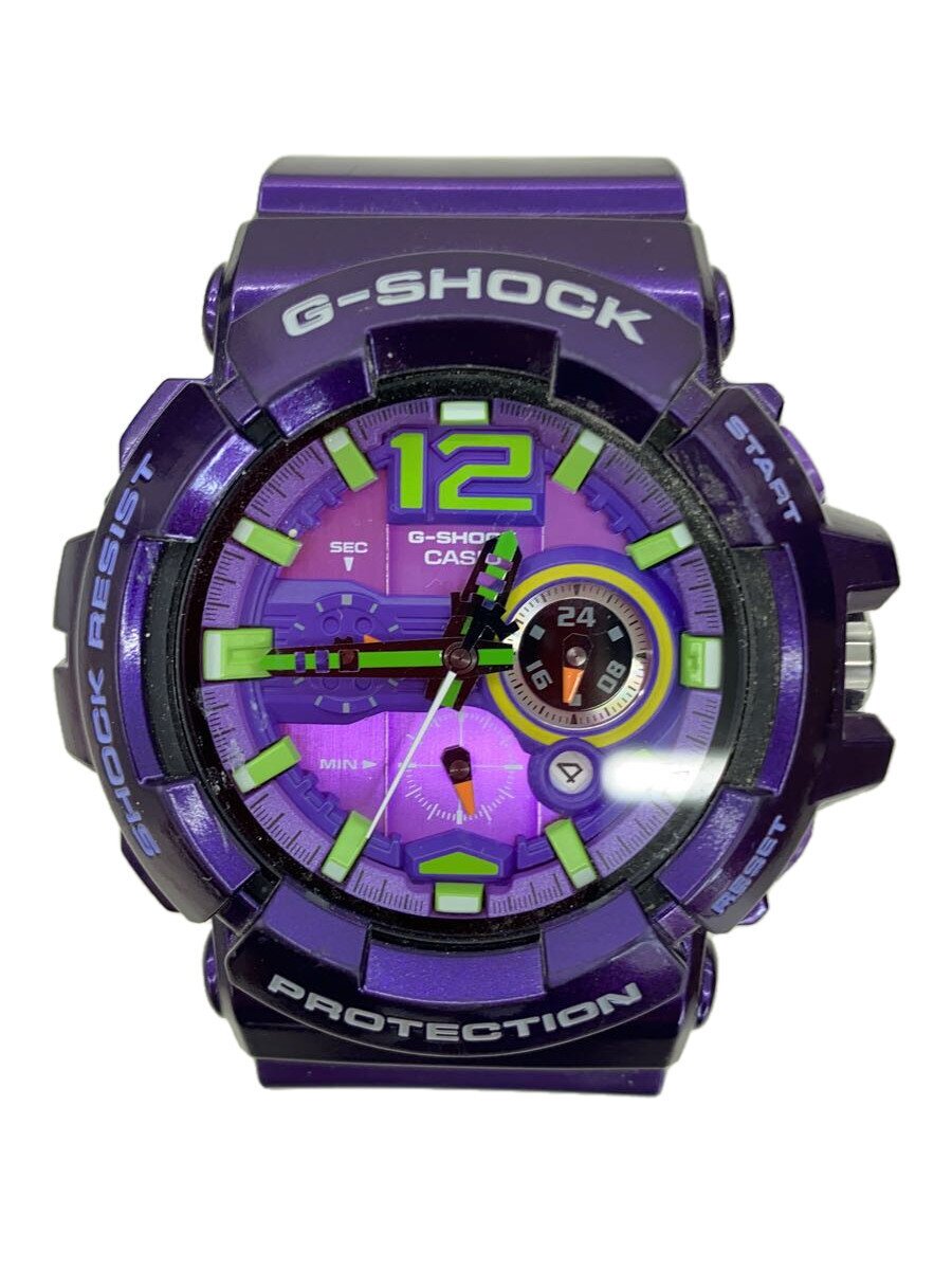 【中古】CASIO◆石英ウオッチ・G-SHOCK/アナログ/天然ゴム/PUP【服飾雑貨他】