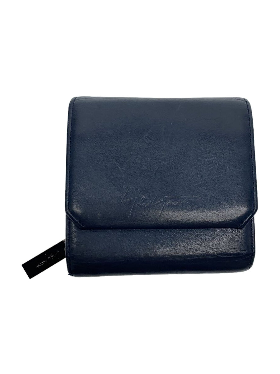 【中古】discord Yohji Yamamoto◆内部少々汚れた状態有3つ折り金入れ/牛皮/豚革/NVY/DV-A15-726-3-02//【服飾雑貨他】