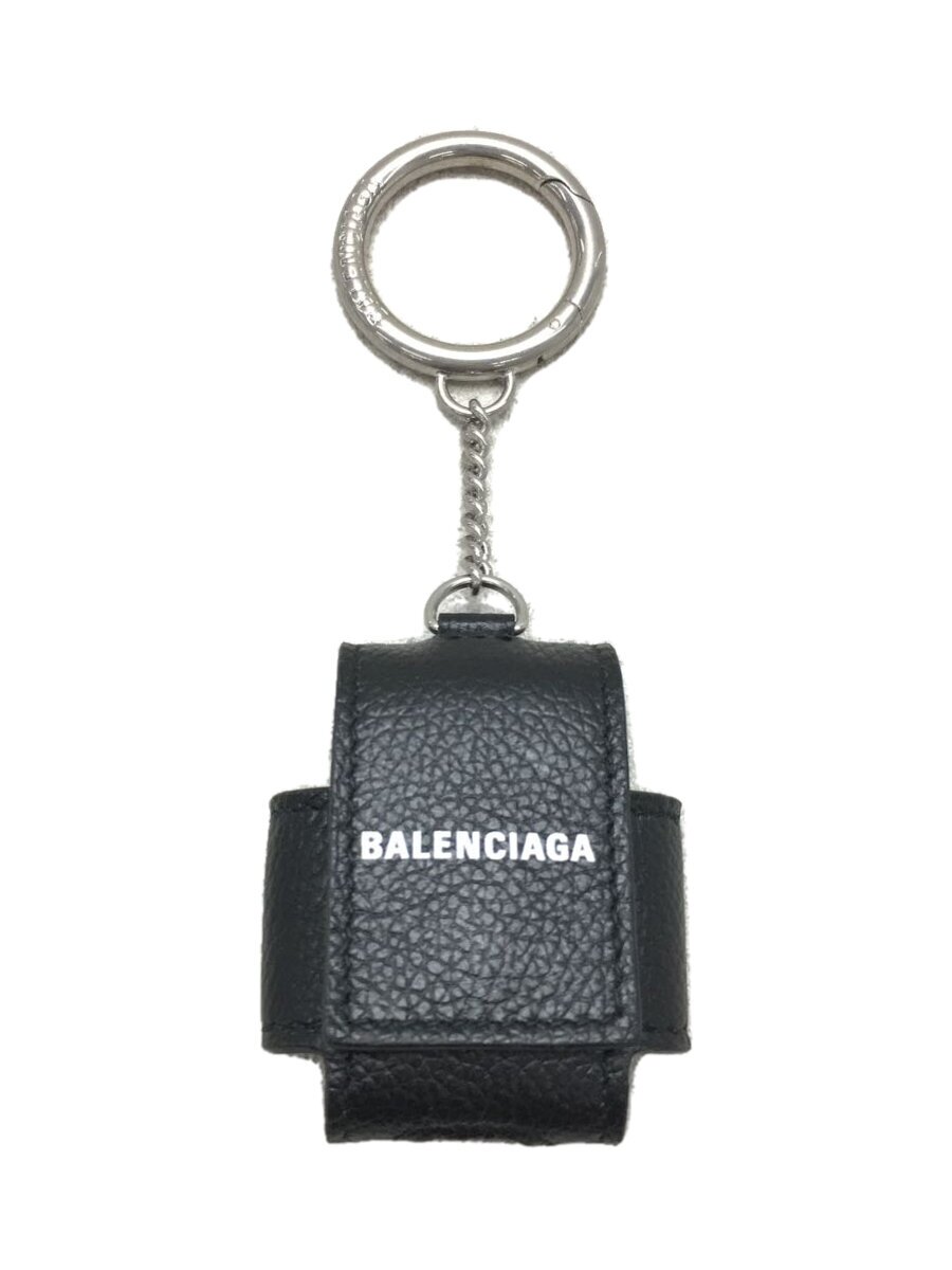 【中古】BALENCIAGA◆服飾雑貨/なめし革/BLK/無地/メンズ//【服飾雑貨他】
