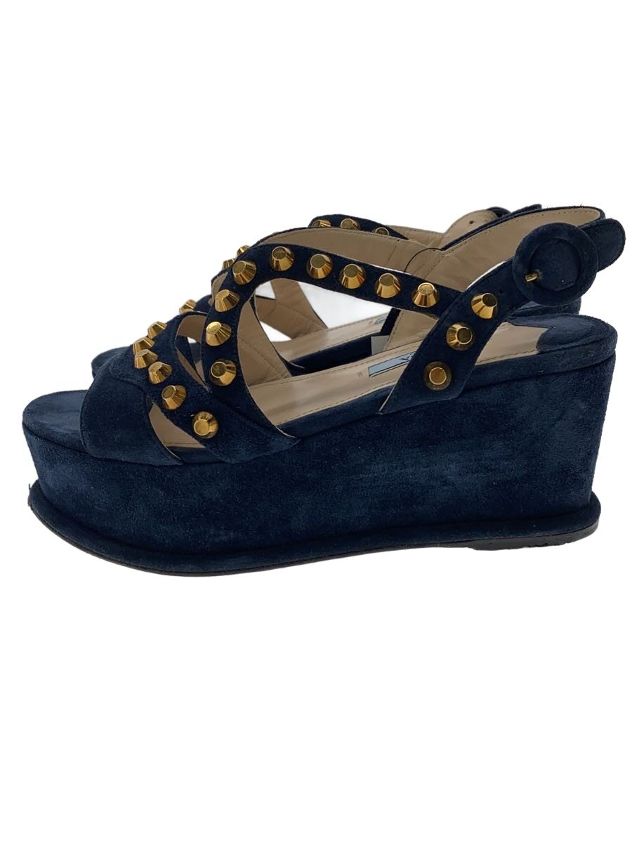 【中古】PRADA◆サンダル/35/BLU【シューズ】