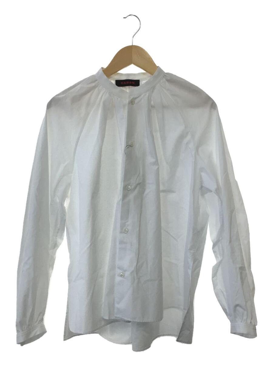 【中古】CABaN◆長袖トップ/FREE/綿織物/WHT/無地/39-01-34-01004/23AW【レディース御召しもの】